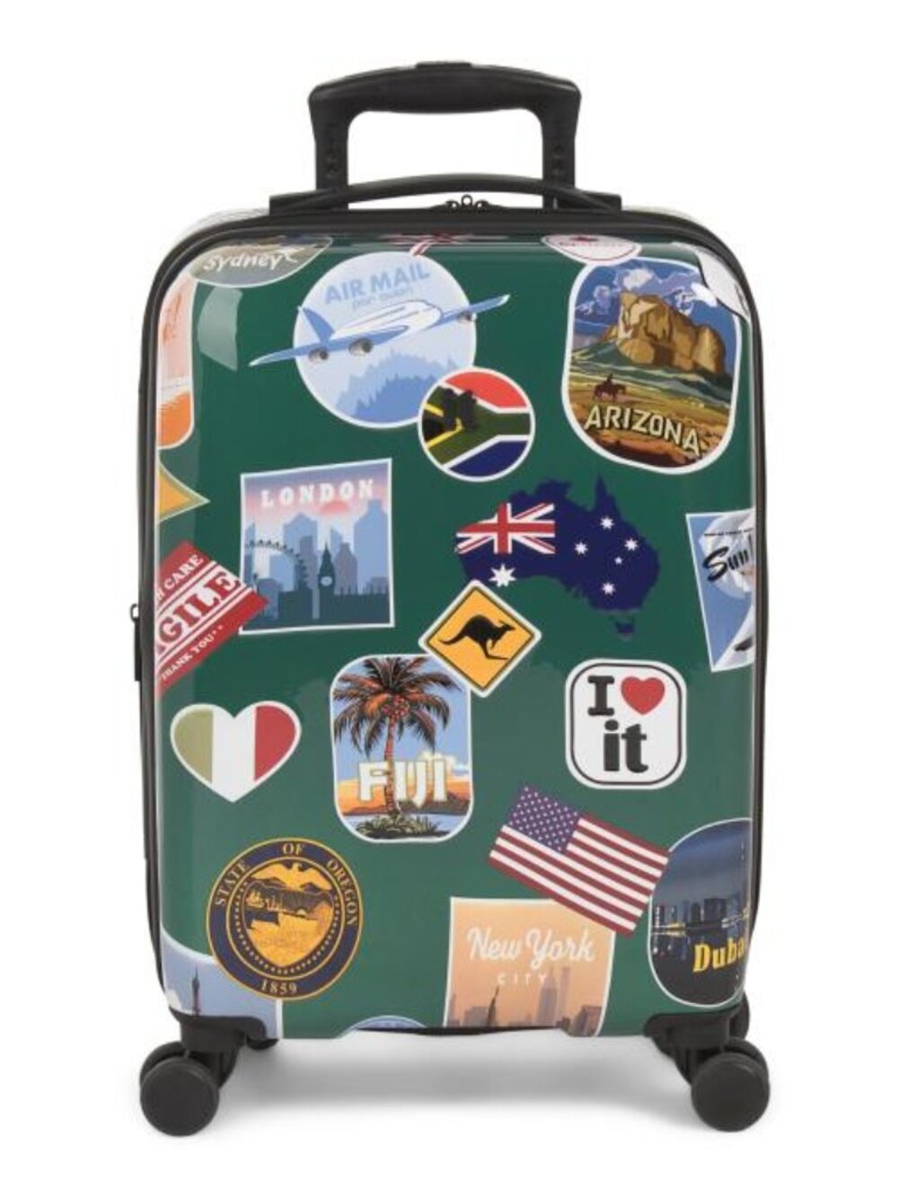 IT LUGGAGE 22in Travel Stickers Hardside Carry-on Spinner